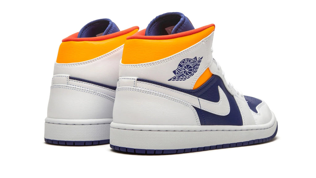 Air Jordan 1 Mid "Royal Blue / Laser Orange" – Grade School Sneakers
